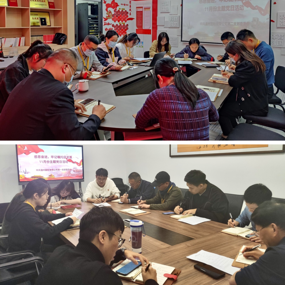 感恩奮進，牢記囑托促發(fā)展丨面粉公司開展11月份主題黨日活動